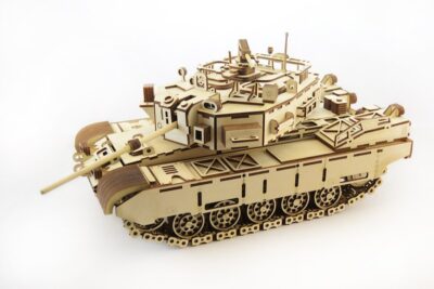 3D Wood Tank Puzzle Kit Engraved