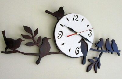 Birds Wall Clock Unique Decor