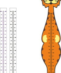 Children Cartoon Animal Lion Kids Growth Chart Height Measure Ruler