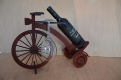 Decor Wooden Bicycle Wine Bottle Holder Rack Laser Cutting Template