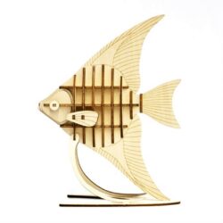 Engraved Wooden Fish On Stand