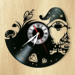 Gnome Wall Clock Vinyl Record Clock