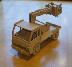 Wooden Cherry Picker Truck Kids Toy Truck Mounted Aerial Work Platform