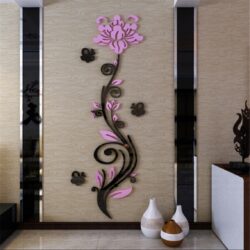 Rose Flower 3D Acrylic Wall Decor