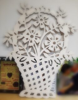 Wooden Flower Basket Home Decoration