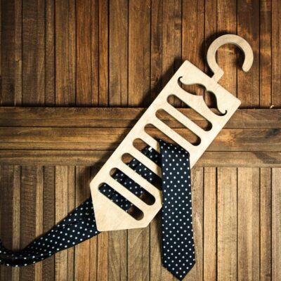Wooden Moustache Tie Hanger