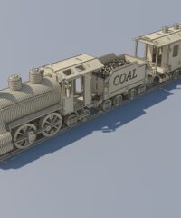 Wooden Train Locomotive