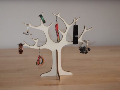 Wooden Tree Jewelry Stand Ring Holder