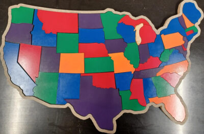 Wooden USA Map Puzzle For Kids
