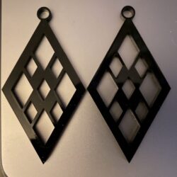Acrylic Diamond Earrings Template