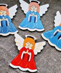 Angels Christmas Decoration Wood Cutout