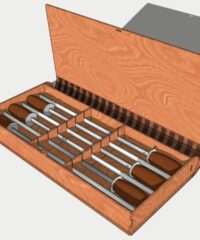 BBQ Skewers Case Wood Storage Box