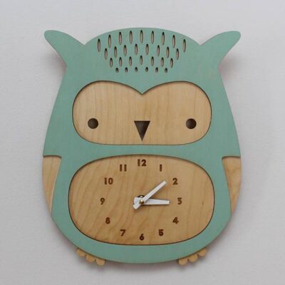 Baby Owl Wall Clock Kids Room