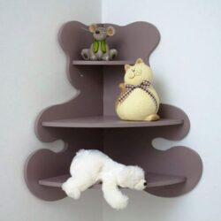 Bear Shaped Corner Shelf for Kids Room