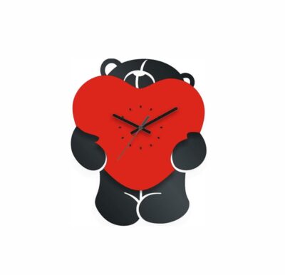 Bear with Heart Clock