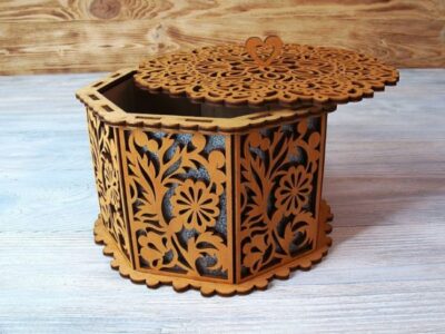 Box With Floral Pattern