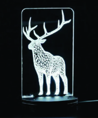 Christmas Deer Acrylic 3D Night Light