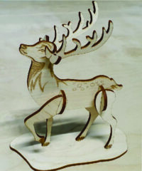Christmas Deer Decor 4mm Plywood