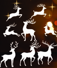 Christmas Reindeer Window Stickers