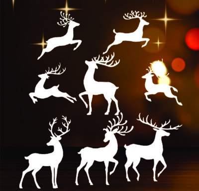 Christmas Reindeer Window Stickers