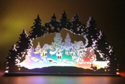 Christmas Santa Snowman Elk Lamp Night Light Desktop Xmas
