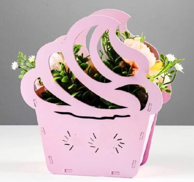 Cupcake Shaped Flower Box