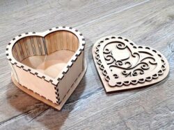 Decorative Heart Box With Lid