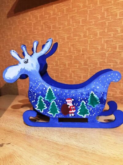 Deer Candy Dish Sleigh Candy Bowl Christmas Table Decoration