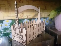 Eiffel Tower Flower Box Candy Basket