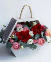 Hanging Flower Basket Valentine's Day Decor