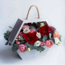 Hanging Flower Basket Valentine’s Day Decor
