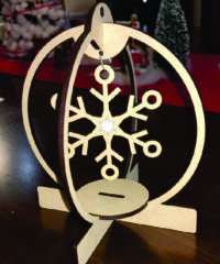 Hanging Snowflake Ornament Standing Snowflake