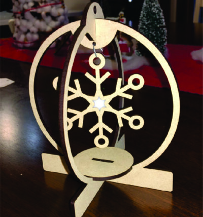 Hanging Snowflake Ornament Standing Snowflake