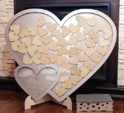 Heart Shape Drop Box Frame Wedding Guest Book