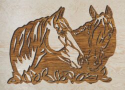 Horses Wall Art Laser Engraving Template