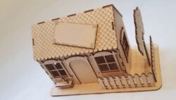House with Fence Piggy Bank Template