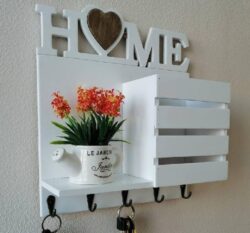 Keys Hanger With Wall Shelf And Mail Holde