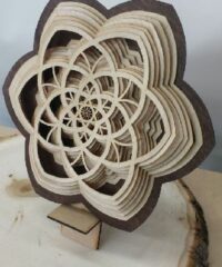 Layered Wooden Sculptures Flower