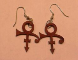 Love Symbol Purpleheart Earrings