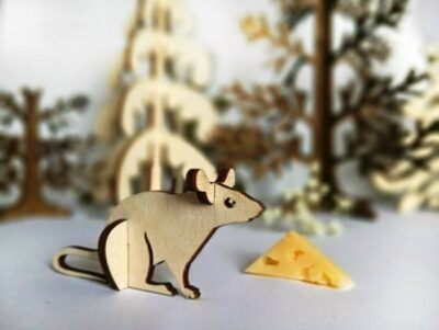 Mouse Wooden Animal
