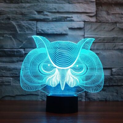 Owl 3D Illusion Desk Lamp Acrylic Night Ligh