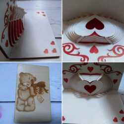Paper 3D Folding Heart Greeting Card