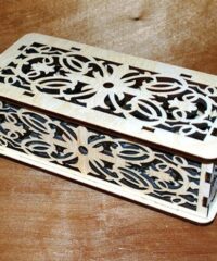 Patterned Wooden Box With Lid