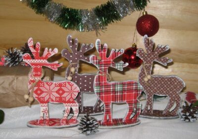 Plywood Deer Christmas Decoration