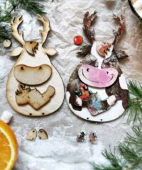Plywood Deer Christmas Decoration-