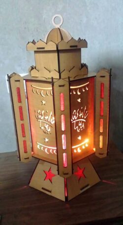 Ramadan Fanoos Mdf Wooden Ramadan Lantern