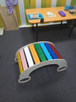 Rocking Chair Rainbow Slide Bridge for Kids