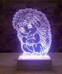 Sitting Hedgehog 3D Lamp