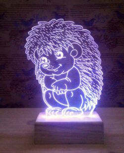 Sitting Hedgehog 3D Lamp