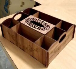 Snack Serving Tray With Tissue Box 3mm